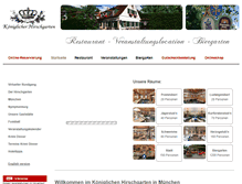 Tablet Screenshot of hirschgarten.de